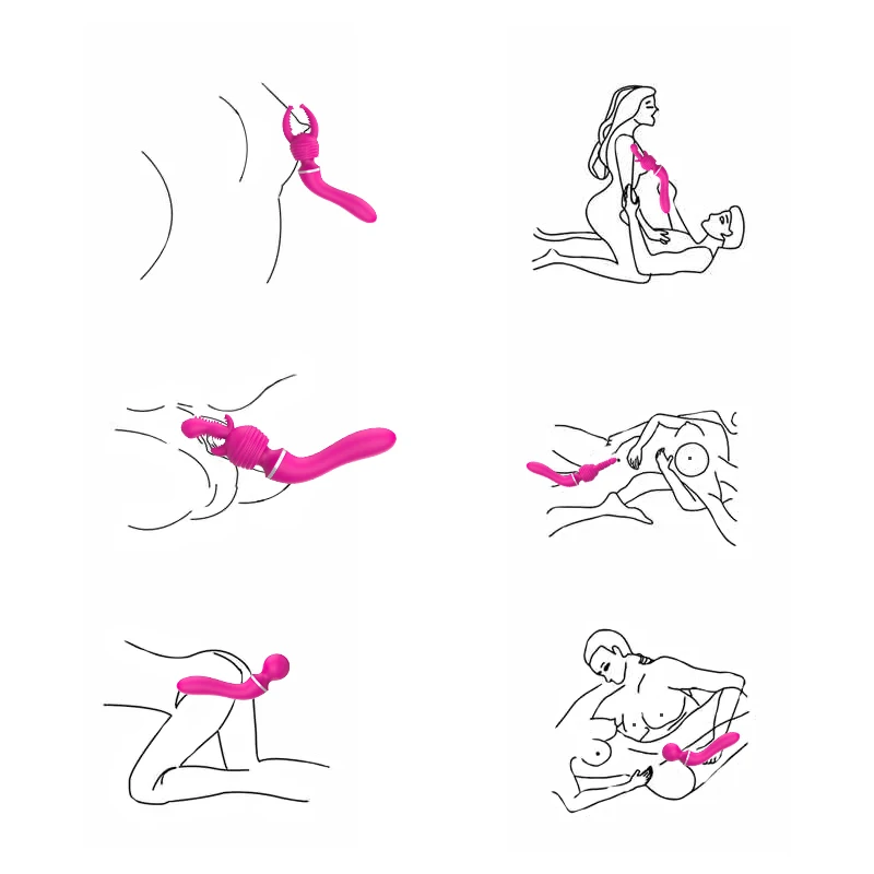 Женский Вибратор двойная вибрация Стимуляция клитора вставленный фаллоимитатор