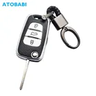 Чехол для автомобильного ключа из ТПУ с 3 кнопками, флип-чехол для Hyundai Elantra i30 i20 Kia Rio K5 K7 Sorento Sportage Cerato