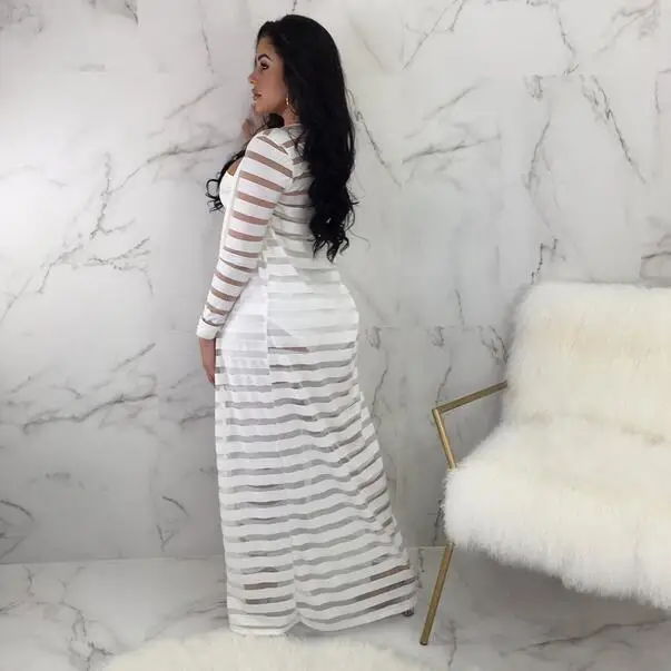 Осенний осенний комплект из 3 предметов с длинными рукавами женский полосатый