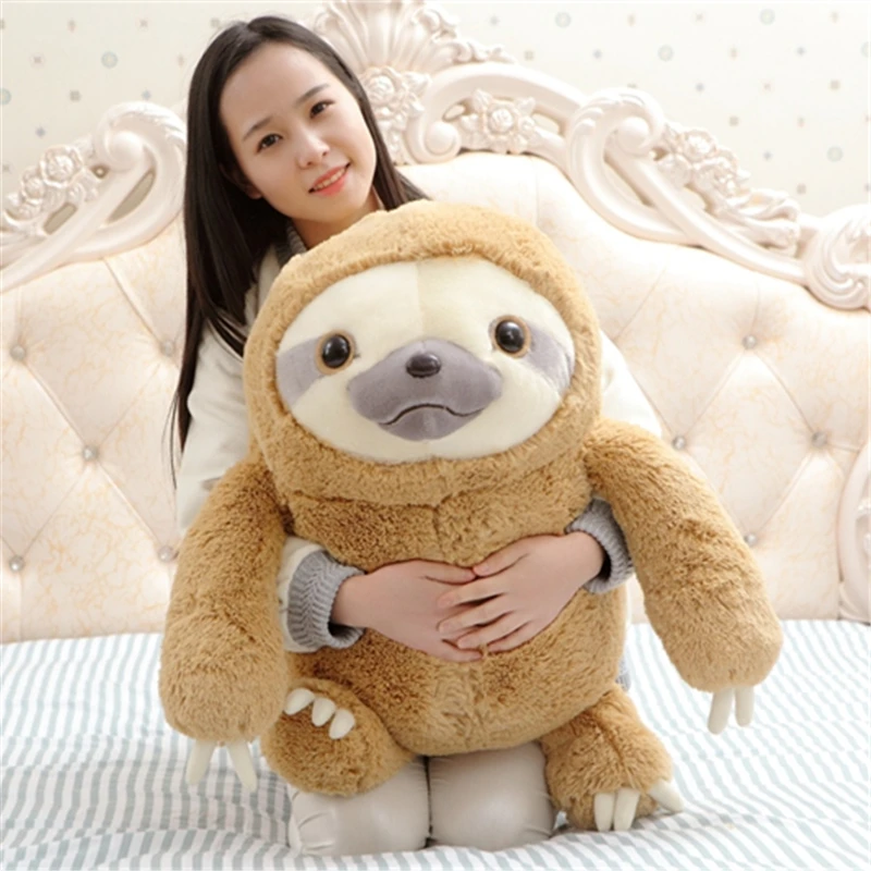

Premium Three Toed Sloth Real Life Plush Stuffed Animal Folivora Toy Gifts pigeon plush toy