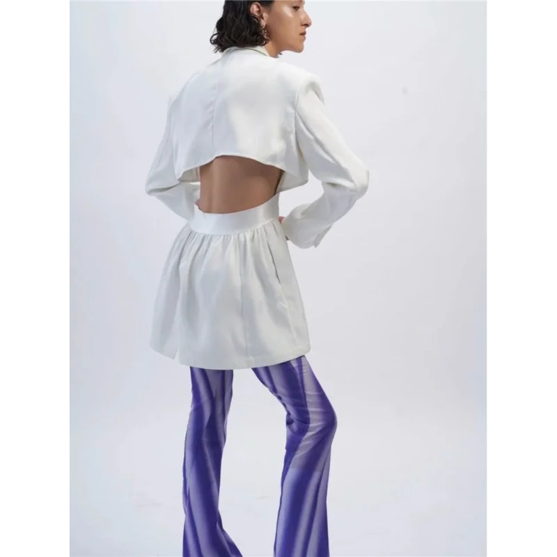 

Женский блейзер средней длины, однобортный Блейзер из двух предметов с высокой талией