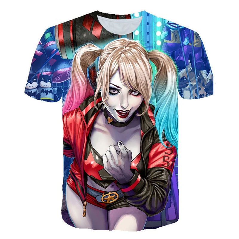 

Suicide Squads 3d Printed T Shirt Men Joker Face Casual O-neck Male Tshirt Clown Short Sleeve Cosplay Funny T Shirts Pokemon