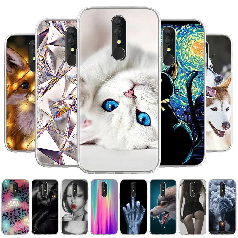 

Case For Alcatel 3 2019 Silicone Soft TPU Phone Case For Alcatel 3 2019 5053Y 5053D 5053K Cute Cat Animal Fundas Coque Covers