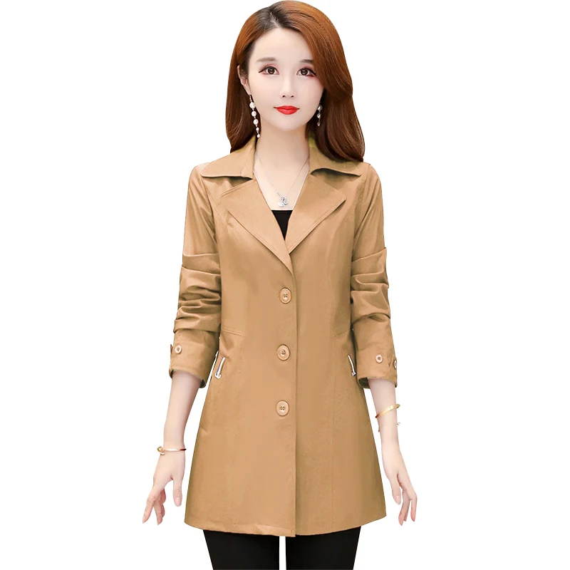 

Windbreaker women's mid long fall 2020 new fashion women's wear versatile suit collar casual small coat coat coat