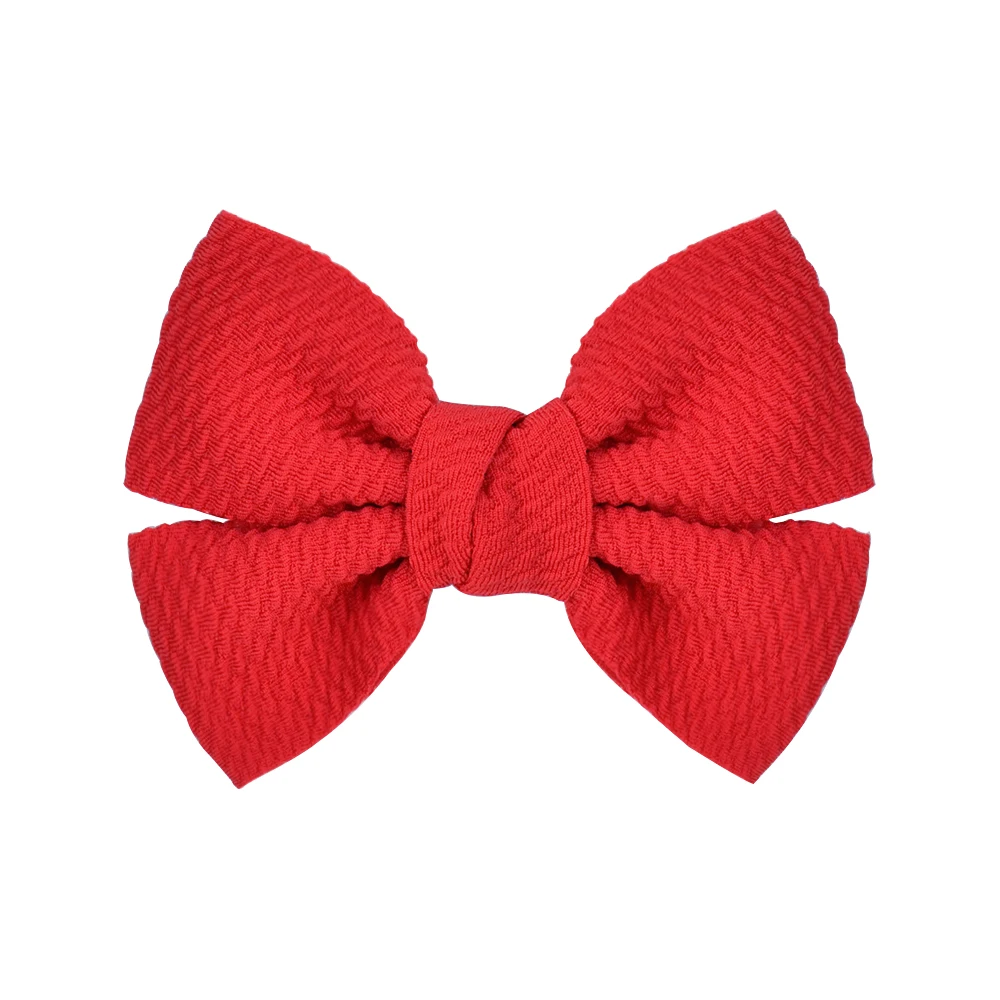 Однотонные бантики для волос 4 дюйма с клипсой милых маленьких девочек заколки