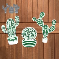 3 styles cactus plant metal cutting dies scrapbooking photo card making crafts stencil diy embossing new 2021