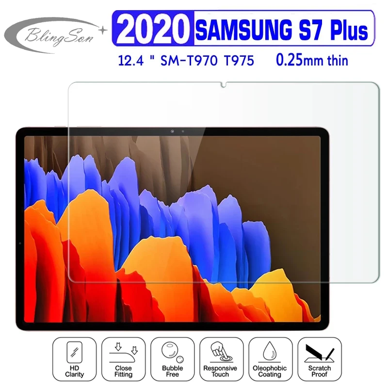 

For Samsung Galaxy Tab S7 Plus 12.4'' Tablet Screen Protector Tempered Glass for Tab S7+ SM-T970 SM-T975 SM-T976 Protective Film