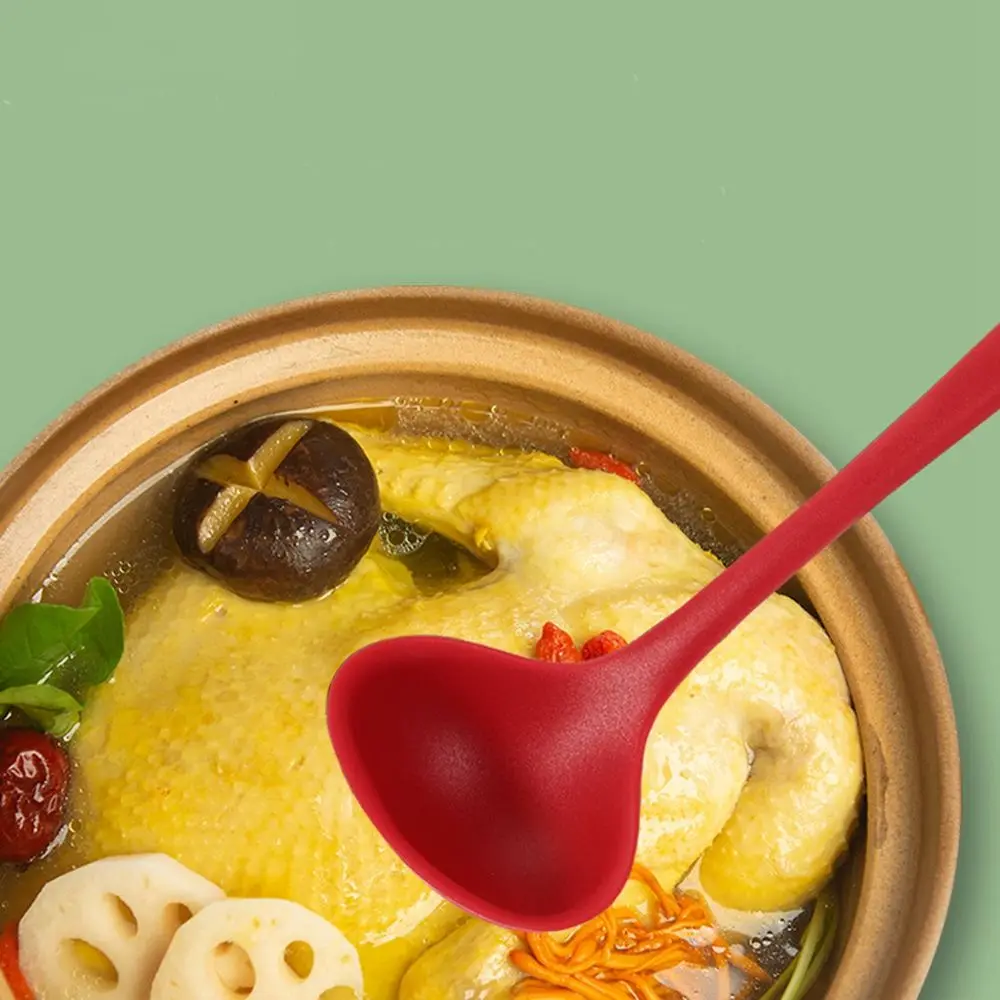 

Silicone Kitchen Five-Piece Suit Silicone Cobs Leakage Spoon Soup Snound Rice Spoon Multi-Function Cooking Spoon Chovel Set