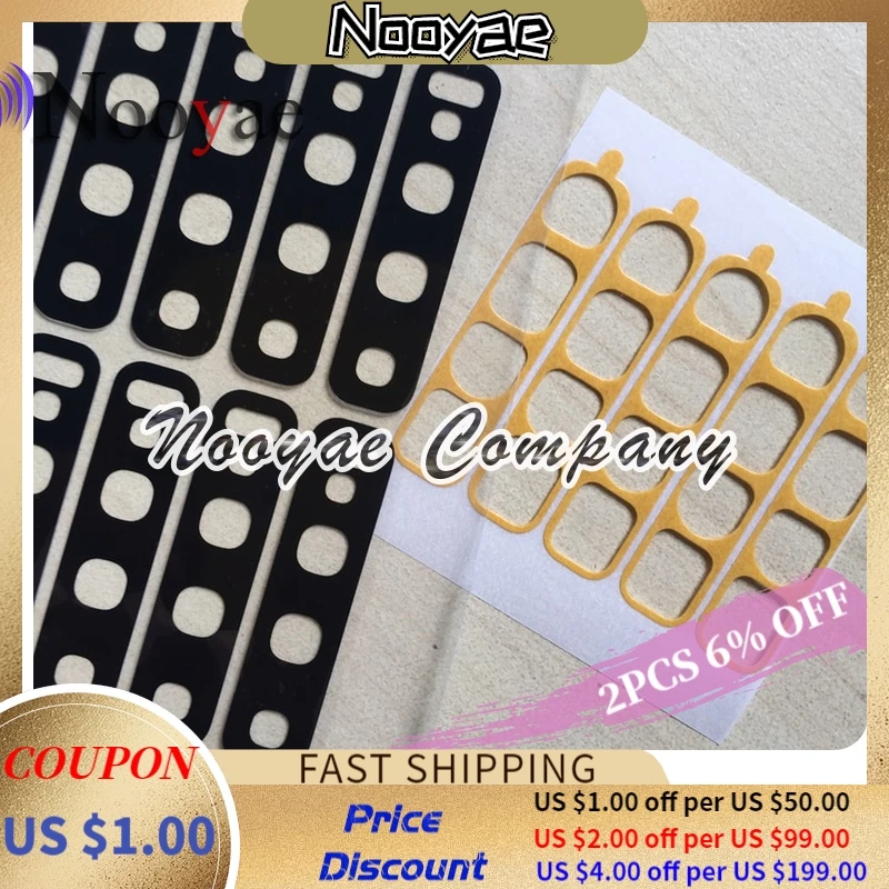 Черный Новый большой задний объектив камеры для Samsung Galaxy J8 2018 J810F объектив камеры с наклейкой; 20 шт./лот