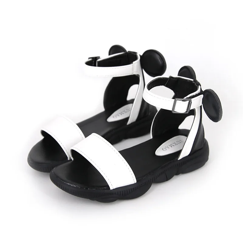 

2020 New Summer Girls Sandals Cute Bowtie Girls Shoes Princess Flat Sneakers Children Baby Girl Shoes Rome Sandals Size 26-37