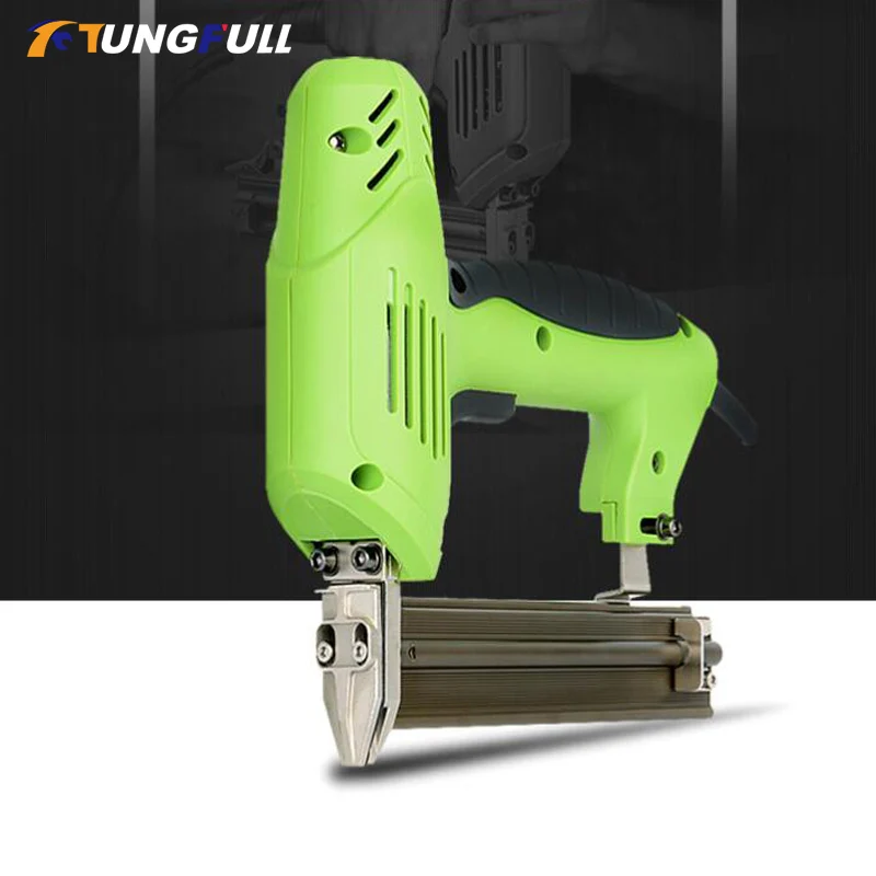Electric Nailer Stapler Furniture Staple Gun for Frame with Staples & Nails Carpentry Woodworking Tools 220V 1800W