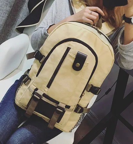 

2021 New Men's Backpack Leisure Travel Rucksack Large Capacity Student Bag Leather Backpack