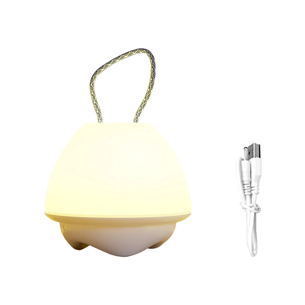 

Portable LED Night Light USB Rechargeable Baby Gift With Lanyard 10 Gears Battery Powered Desktop Sleeping Touch Control Hanging