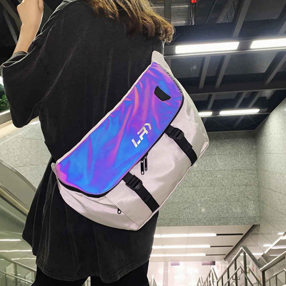 

Women Fashion Shoulder Bag Creative Laser Shoulder Crossbody Bags Large Oxford Cloth Shopping Daily Chest Bags