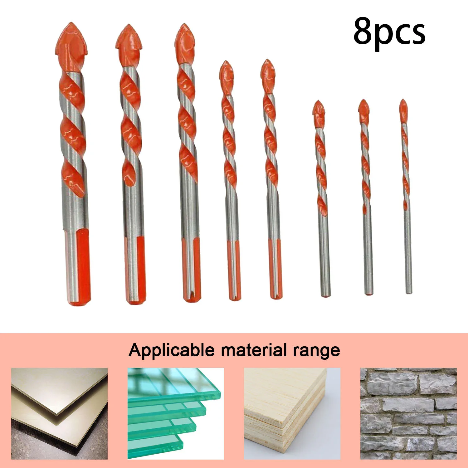 

Glass Drill Bits Tile Working Set Pack Tool 3/4/5/6/6/8/10/12mm 3-12mm