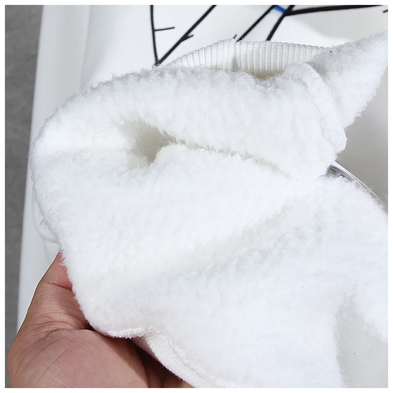 

Little Bear women's Earth hoodie new 2020 hot sale fleece-lined thickened couple wear winter loose mid-length hoodie for men