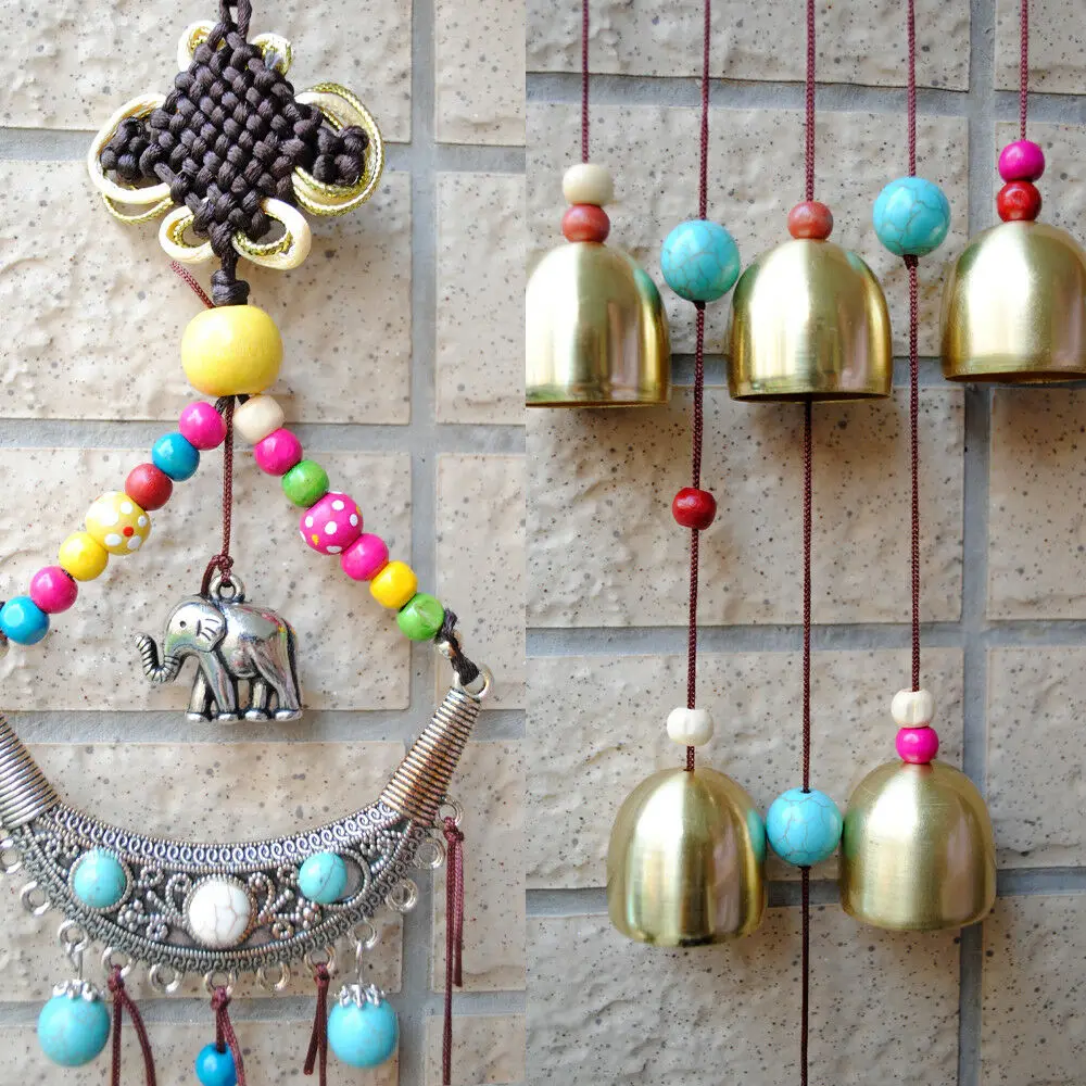 

Wind Chimes Garden Bells Ornament Yard Windchime Metal Elephant Hanging