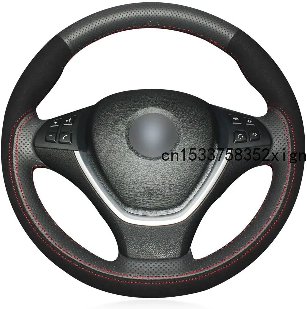 

DIY Genuine Leather Steering Wheel Cover For BMW E70 X5 2008-2013 E71 X6 2008-2014 Accessories