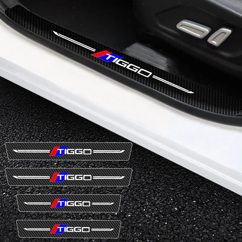 

Car Door Threshold Scuff Plate Carbon Fiber Sill Protector Stickers For Chery Tiggo 8 8P 7 7P 5 3 Auto Door Entry Pedal Guards