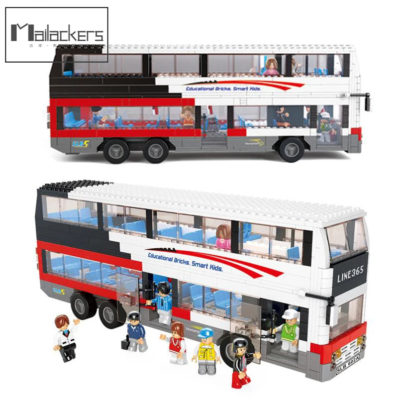 Конструктор городской школьный автобус фигурки друзей Лондон модель автомобиля