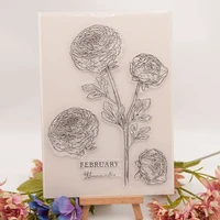 stamp rubber autumn flowers stamps transparent silicone seal for diy card paper craft scrapbook photo album decoration