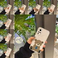 cartoon bear phone case transparent for vivo nex v z y x 17 15 11 9 6 5 3 1 i s max pro x 20se soft tpu mobile bags
