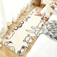 cartoon printed plush living room sofa carpet bedroom long household bedside blanket room non slip floor mat