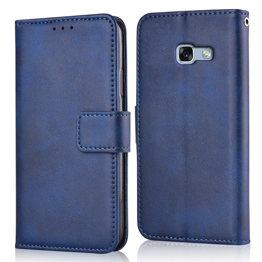 Leather case For Samsung Galaxy A5 2017 A520 SM-A520F A520F Case Back Cover Phone Flip | Мобильные телефоны и аксессуары