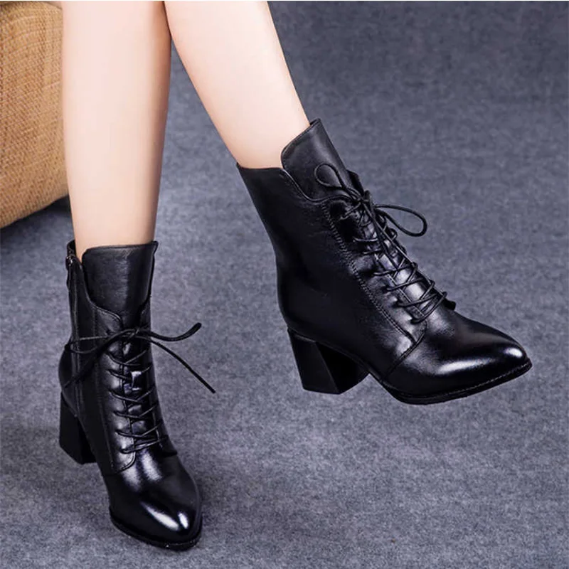 

2020 new women's shoes warm high heels fashion sexy snow boots ladies shoes
