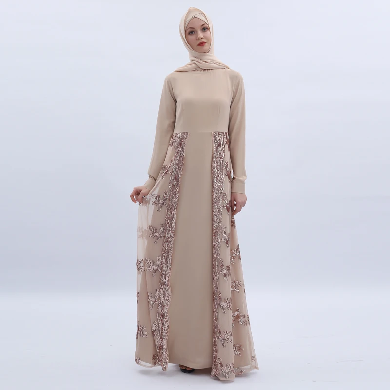 Sequin Abaya Turkish Dresses Dubai Hijab Muslim Dress Caftan Islam Clothing Abayas For Women Kaftan Tesettur Ebise Djelaba Femme
