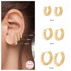 Автоклав 100% реальные 925 пробы серебряные блестящие циркониевые серьги-кольца для Для женщин в Корейском стиле Ins Серьги с жемчугом Серьги Brincos, можно носить с orecchini