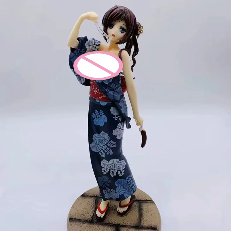 

28cm Anime Amamiya Takatsuki Action Figure Bathrobe Firework Display Scene Base Stand Posture Removable PVC Collection Model Toy