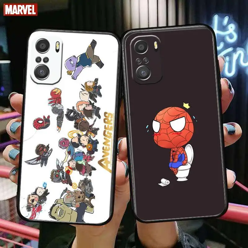 

Marvel Comics Phone Case For xiaomi redmi 11 Lite pro Ultra 10 9 8 MIX 4 FOLD 10T Black Cover Silicone Back Prett
