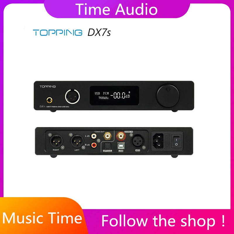 Усилитель для наушников Topping DX7S 2 * ES9038Q2M 32 бит/768K DSD512 DSD USB полный сбалансированный