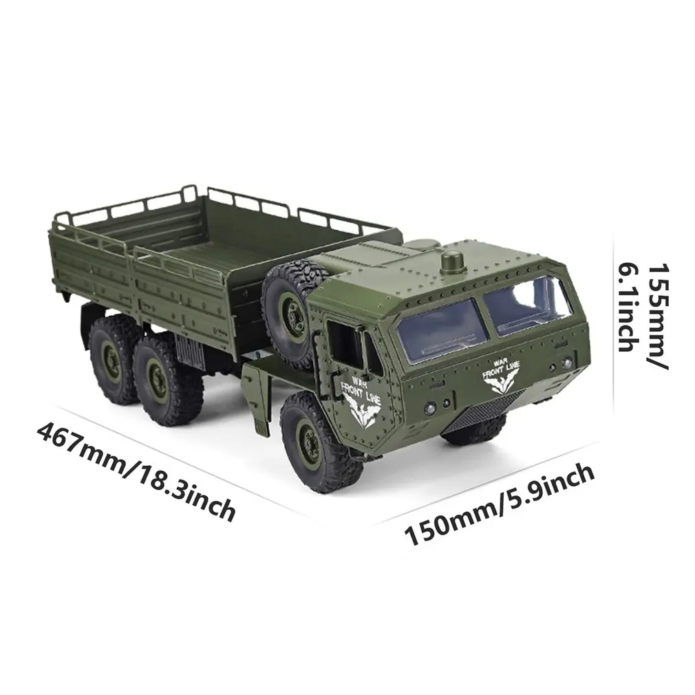 

JJR/C Q75 RC Truck Car 1/16 6Wd 2.4G RC Military Trucks Army Toys Electric Vehicles Toys With LED Light Truck Gift For Kids