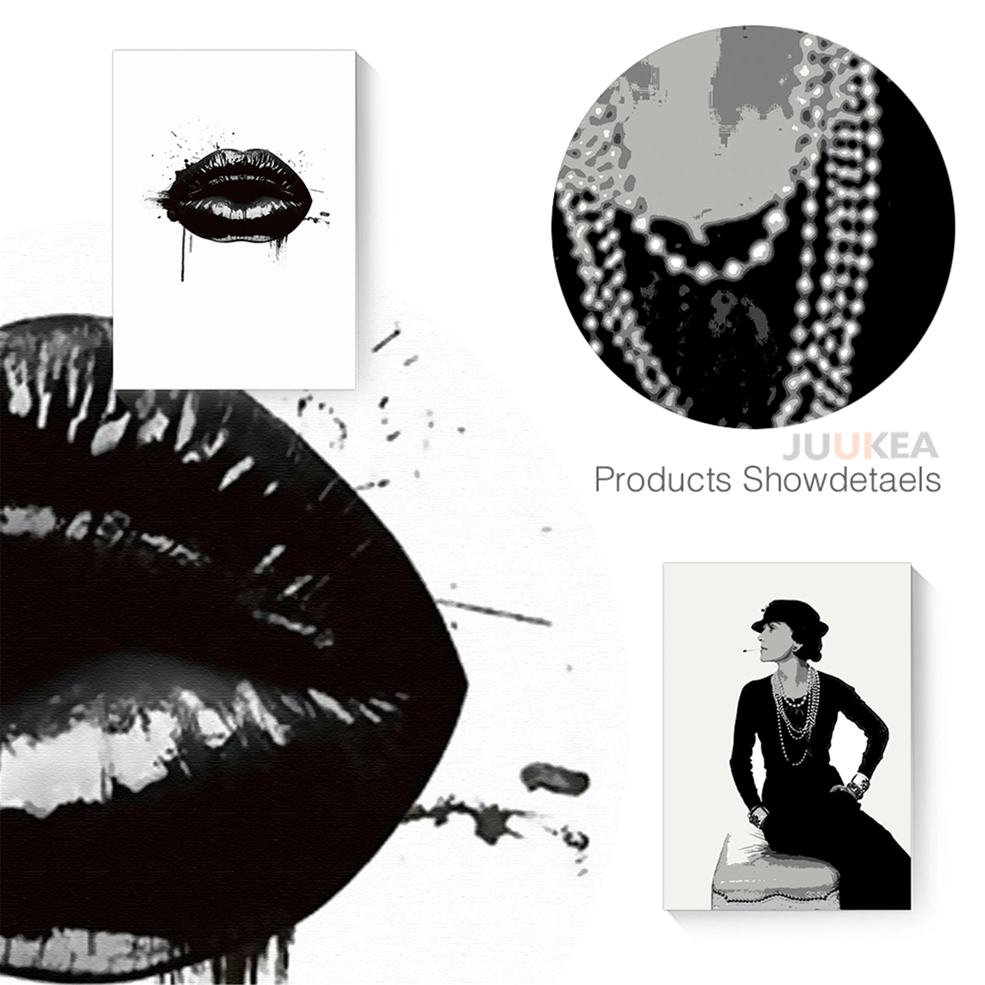 Современный Vogue COCO Black Lips Сексуальная девушка духи холст печать живопись плакаты группа стены искусство картина для гостиной домашний декор