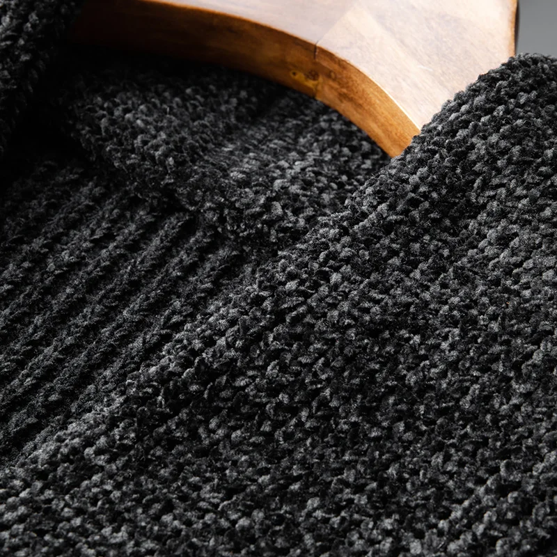 Плотный вязаный свитер для мужчин толстый шерстяной куртка мужской Женский