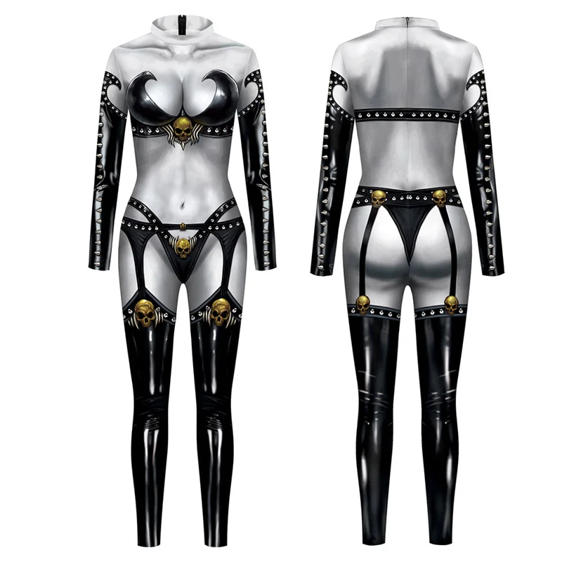 

Halloween Cosplay New Sexy Tight-Fitting Film Lady's One-Piece Suit Performance Costume Tight-Fitting Long-Sleeved 2021 New