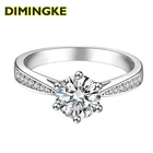 Классическое женское кольцо 12 3CT 9 мм D с муассанитом и бриллиантом