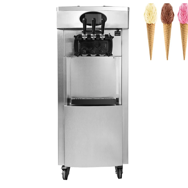 

Commercial 3 flavor Soft Ice Cream Machine Ice Cream Machine Sweet Cone Soft Serve Ice Cream Maker