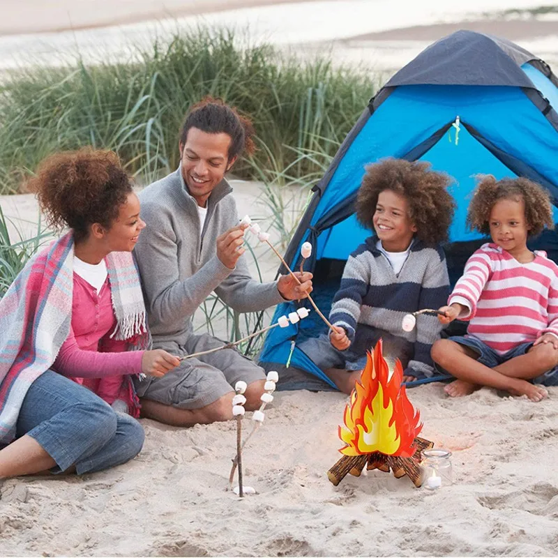 Забавное объемное пламя картонное искусственное бумажное огонь праздничные