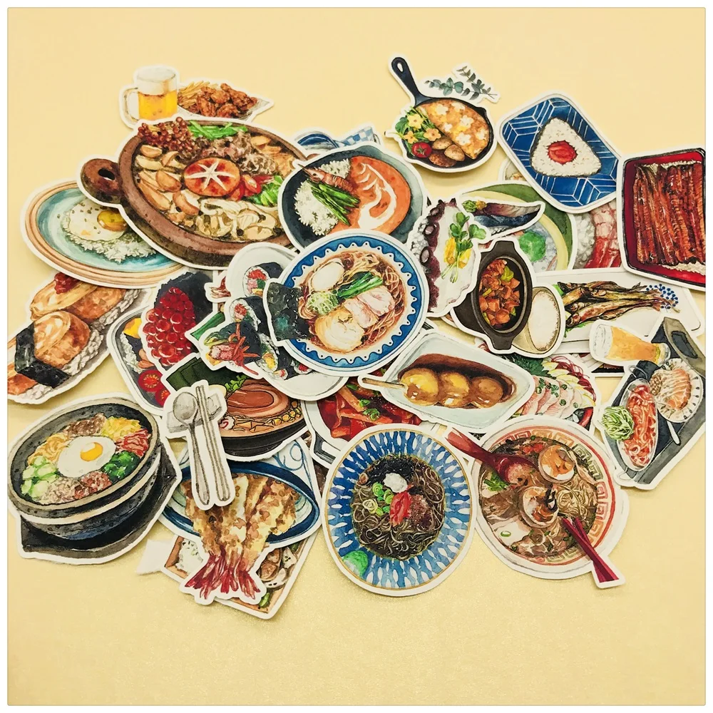 35 шт./компл. Ретро Винтажные японские корейские Стикеры для еды сделай сам