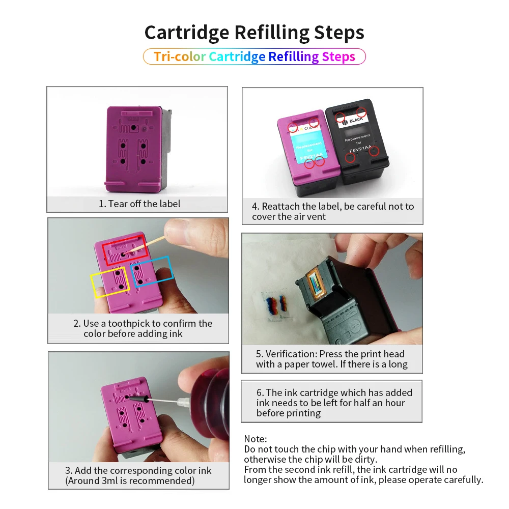 Картридж для принтера HP 340XL Восстановленный чернильный картридж совместимый с