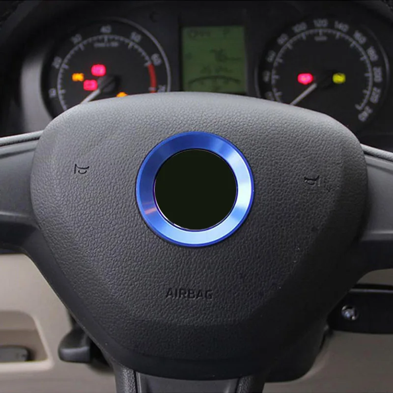 Чехол на руль украшение кольцо с блестками подходит для Skoda Octavia Superb Kodiaq Karoq Fabia Kamiq