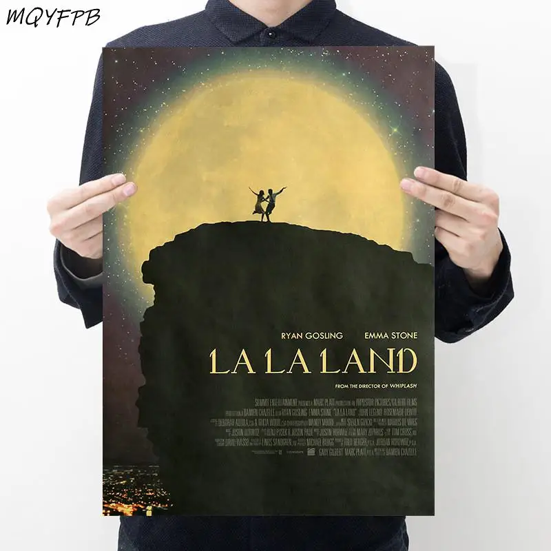 

Movie La La Land Kraft Paper Poster Home Room Bedroom Wall Decoration Painting Core 50.5x35cm