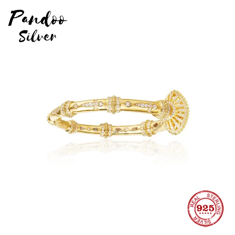 Fashion Charm Sterling Silver Copy 1:1 Yellow La Belle Époque Baroque Bangle Women Monaco Jewelry Gift With Logo |