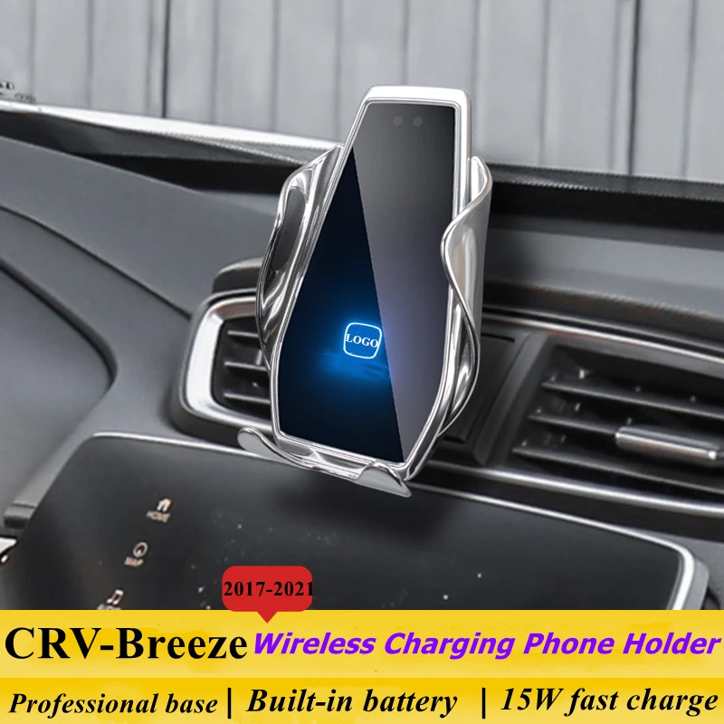 

Автомобильный держатель для телефона Honda CRV Breeze 2017-2021, беспроводное зарядное устройство с вентиляционным отверстием, вращающийся на 360 граду...