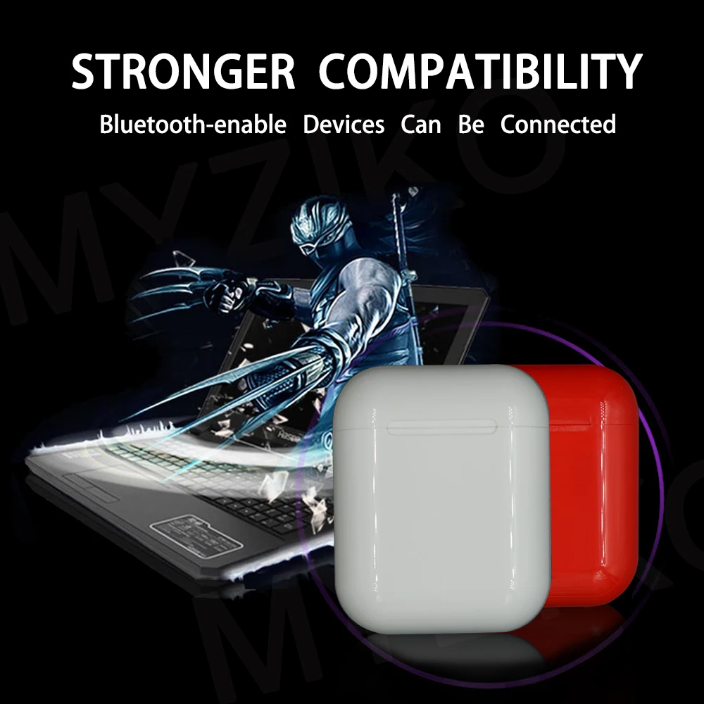 i12 tws Беспроводная bluetooth-гарнитура сенсорная портативная с микрофоном гарнитура Sweatproof всплывающие наушники Bluetooth наушник