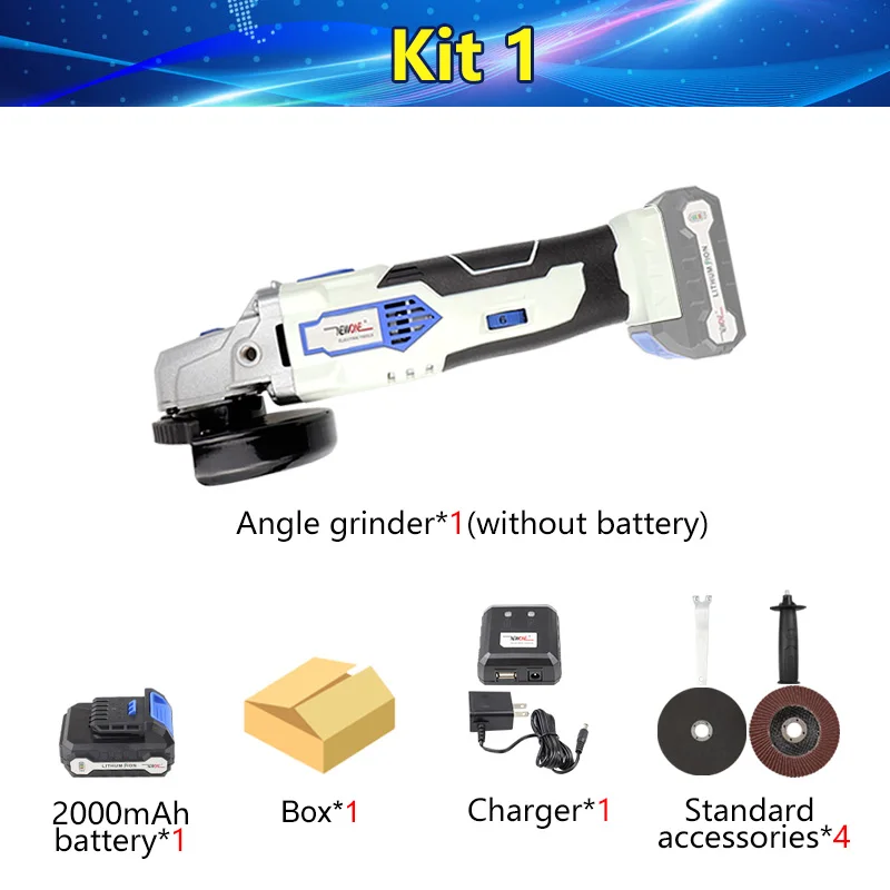 kit 1 12V NEWONE угловая шлифовальная машина идеально подходит для DIY светильник для шлифования или резки с системой быстрой смены, включая одну батарею - Цвет: kit 1