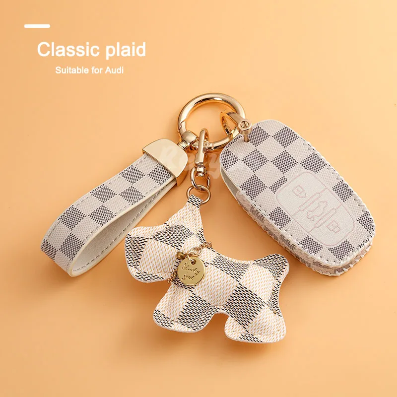 

Leather Car Smart Key Cover Case For Audi A1 A3 A4 A5 A6 A7 A8 Quattro Q3 Q5 Q7 2009 2010 2011 2012 2013 2014 2015 Accessories